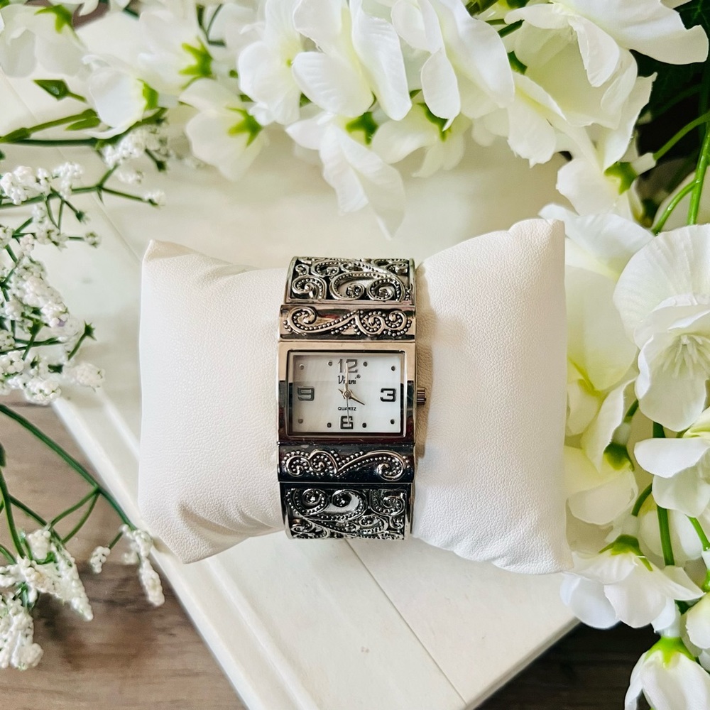 Silver Vivani Cuff Watch